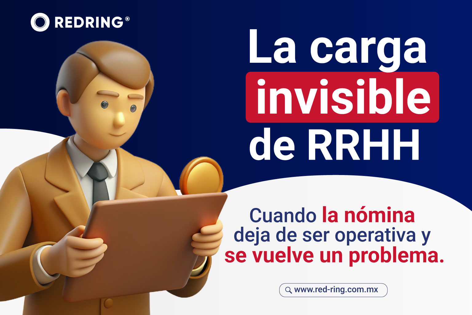 Carga de trabajo en RRHH por la nómina con equipo administrativo saturado revisando procesos